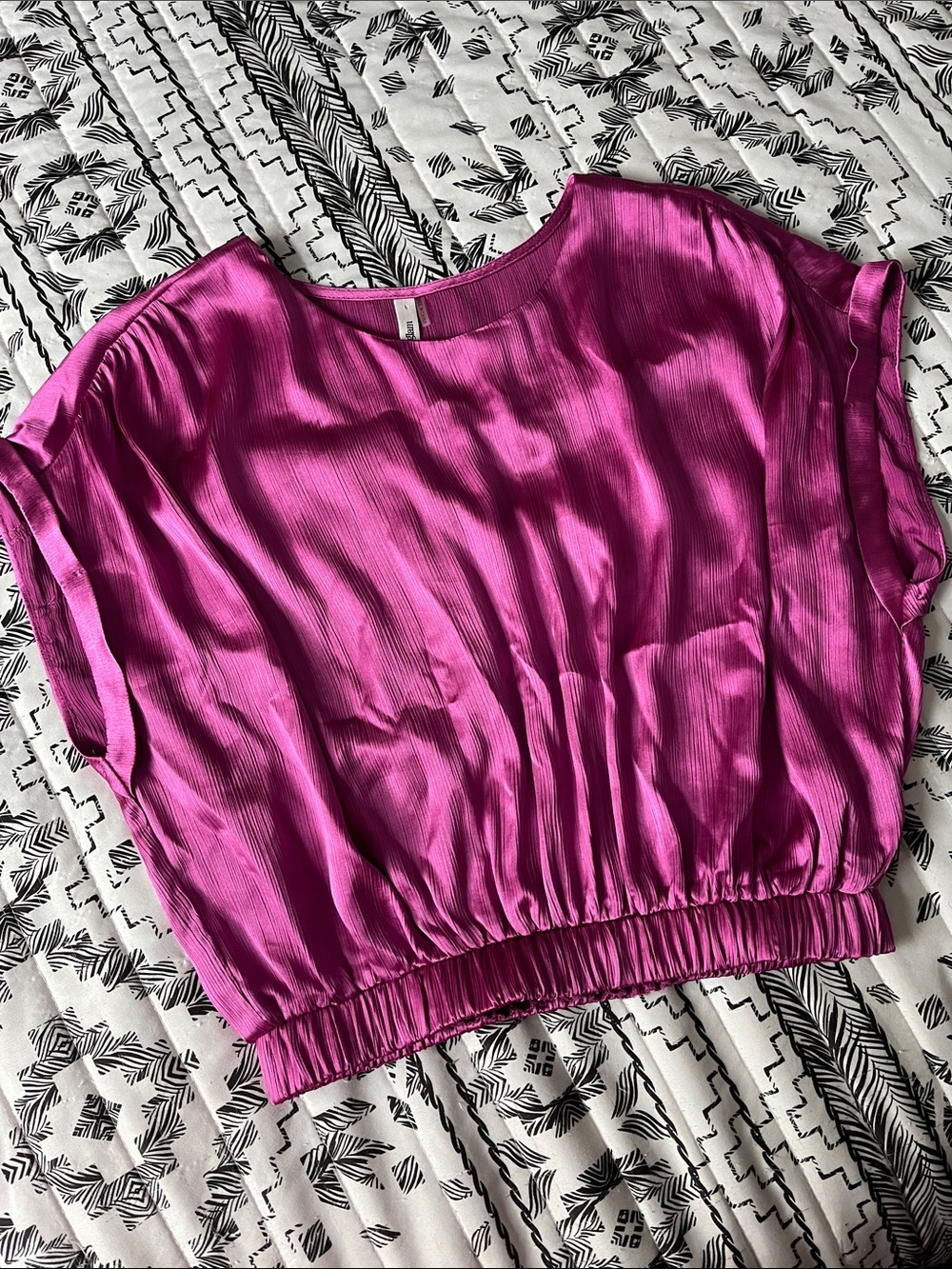Glam Pink Top Blouse Size L